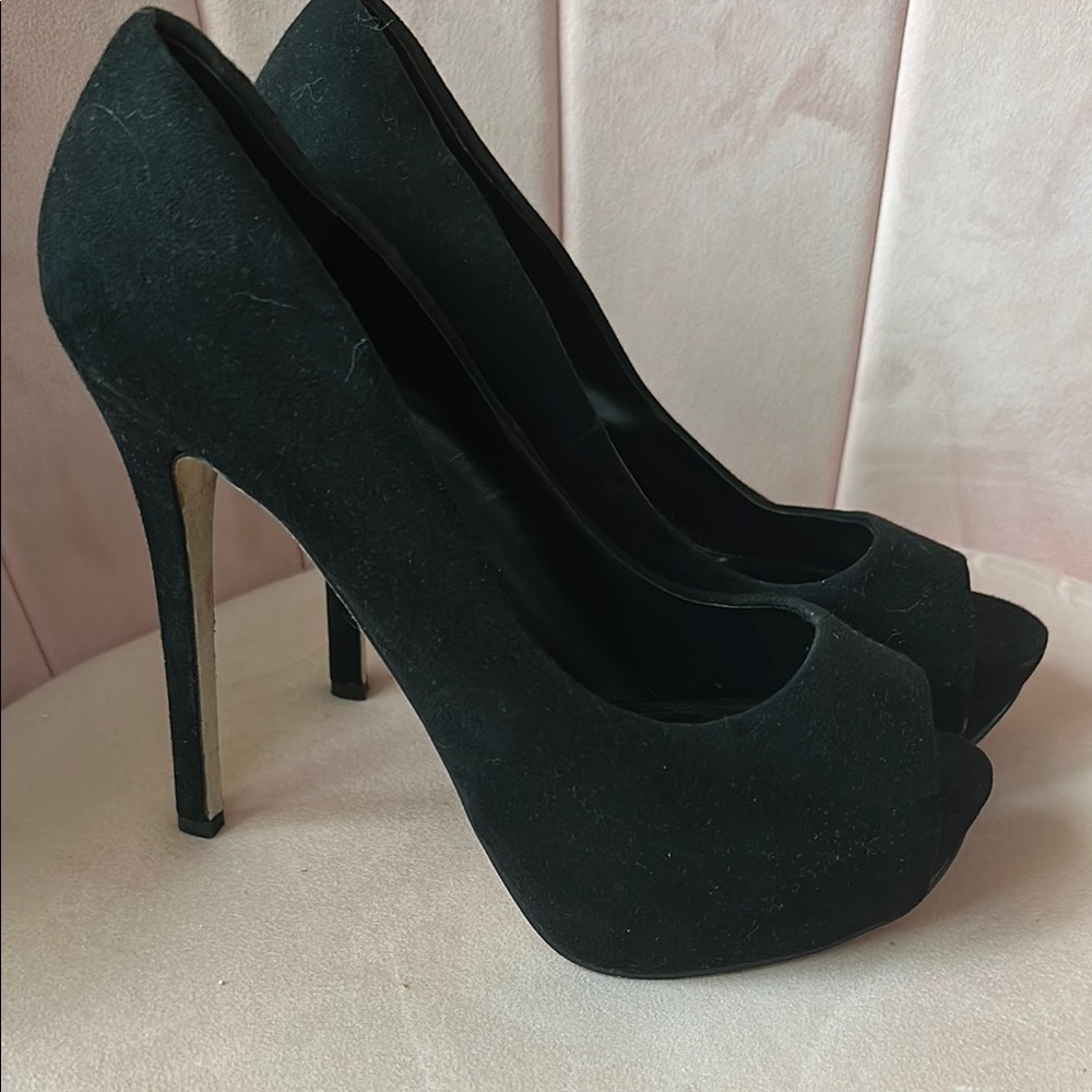 Aldo Black Stiletto Heels Classic Platform